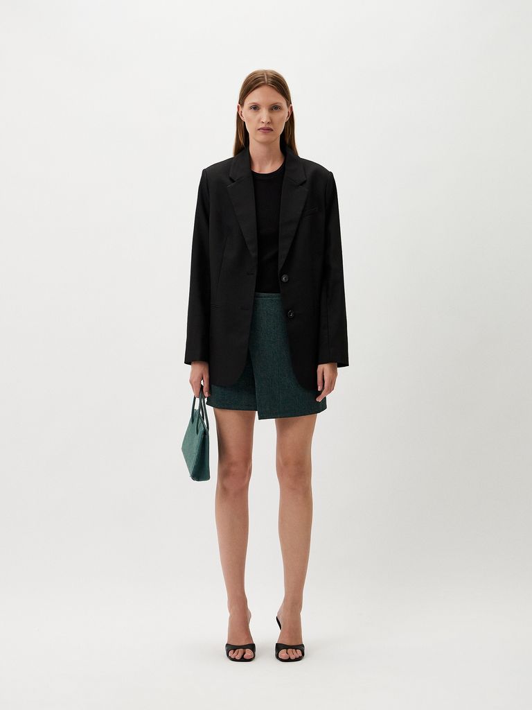 Double Layered Denim Skirt