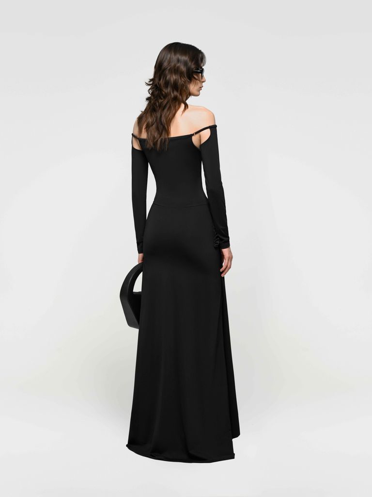 Maxi Dress with Detached Sleeves
