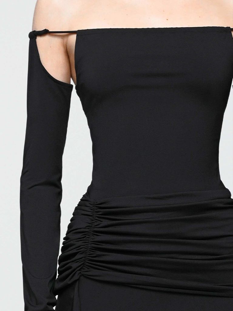 Maxi Dress with Detached Sleeves