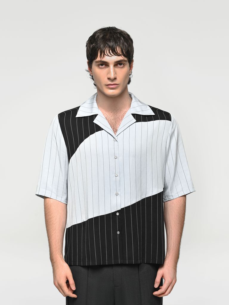 Рубашка Two colored striped shirt, short sleeve